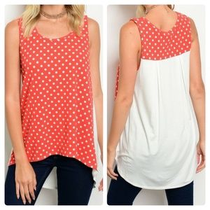[Last 1!] CLOSET CLOSING Red Polka-dot Blouse